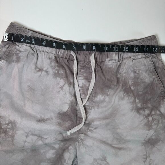Katin Mens Tie Dye Elastic Waist Shorts Medium Gray Cotton Blend Casual Surf - Picture 6 of 12
